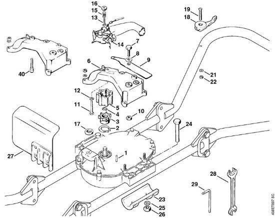 Kit di montaggio 08 S Elemento di accoppiamento, leva di regolazione BT 308 BT 308 brand Stihl